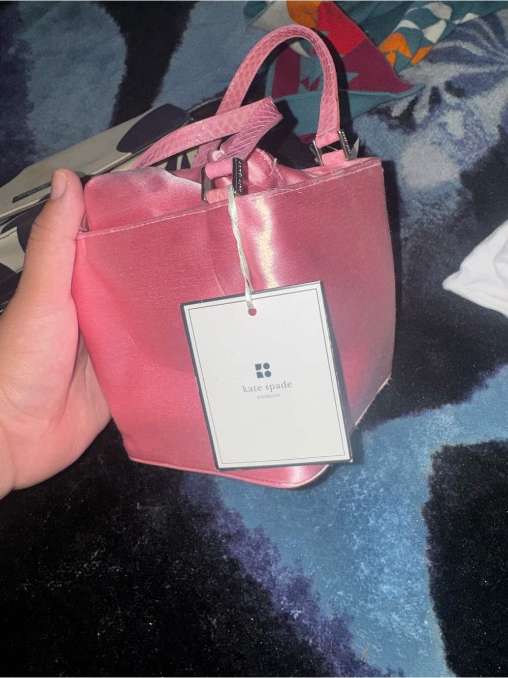 Rare Kate Spade Mini Bag Square Box Flower Corsage Handbag